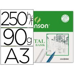 PAPEL VEGETAL CANSON A3 90/95GR. P/250