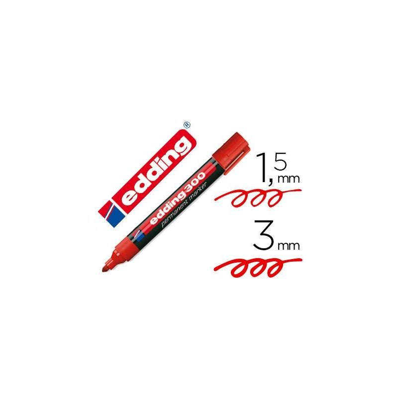 MARCADOR EDDING 300 ROJO