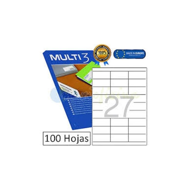ETIQUETA ADHESIVA BLANCA MULTI-3 70X30MM C/2700