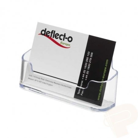 PORTATARJETAS SOBREMESA TRANSPARENTE 96X35X45MM