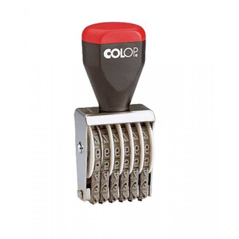 NUMERADOR MANUAL DE 6 BANDAS 4MM.