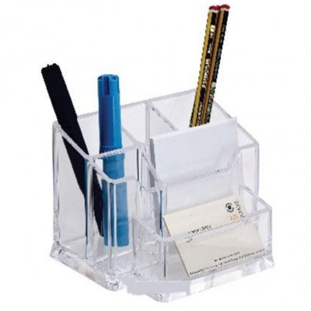 ORGANIZADOR SOBREMESA TRANSPARENTE 105X155X100MM.