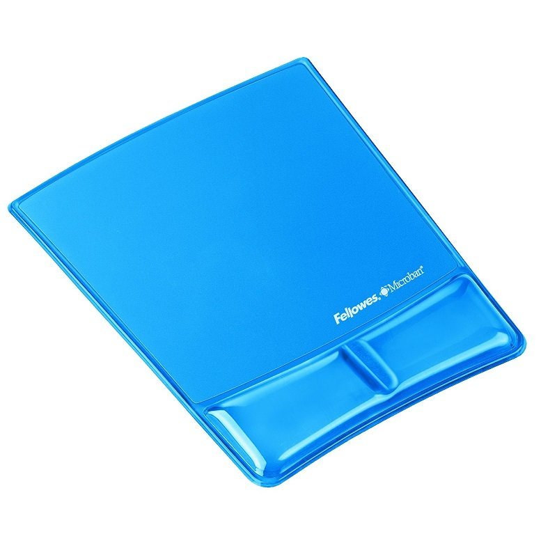 ALFOMBRILLA RATON+REPOSAMUÑECAS FELLOWES GEL AZUL