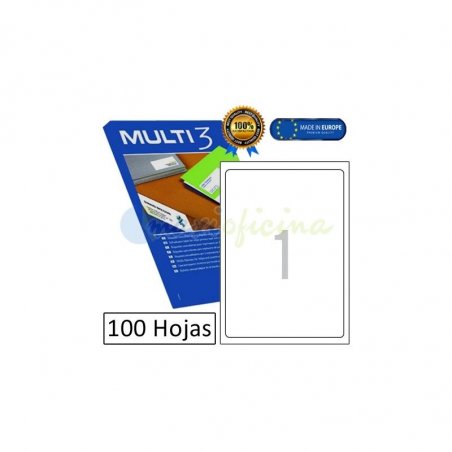 ETIQUETA ADHESIVA BLANCA MULTI-3 199.6X289.1 C/200