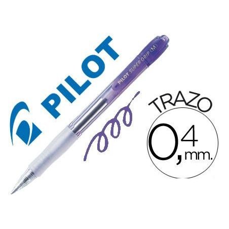 BOLIGRAFO PILOT SUPERGRIP VIOLETA NEON