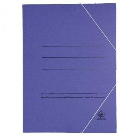 CARPETA CARTON CON GOMAS SENCILLA FOLIO AZUL