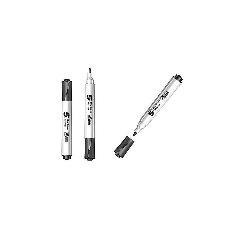 MARCADOR PIZARRA BLANCA 5* NEGRO
