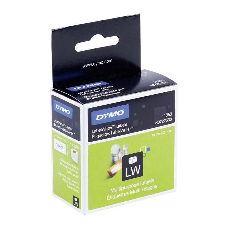 ETIQUETA ADHESIVA BLANCA DYMO LW 24X12MM C/1000