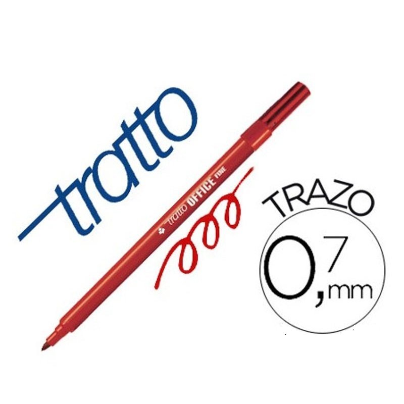 ROTULADOR TRATTO OFFICE ROJO