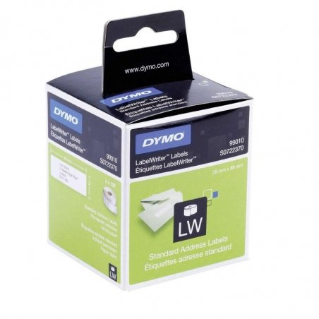 ETIQUETA ADHESIVA BLANCA DYMO LW 89X29MM C/2X130U