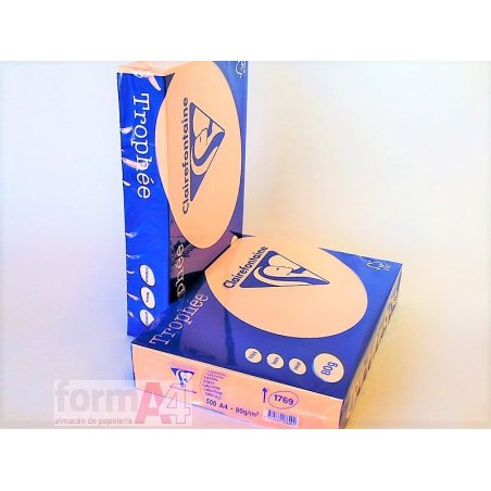 PAPEL TROPHEE A4 80 GR. SALMON P/500