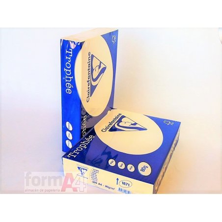 PAPEL TROPHEE A4 80 GR. CREMA P/500