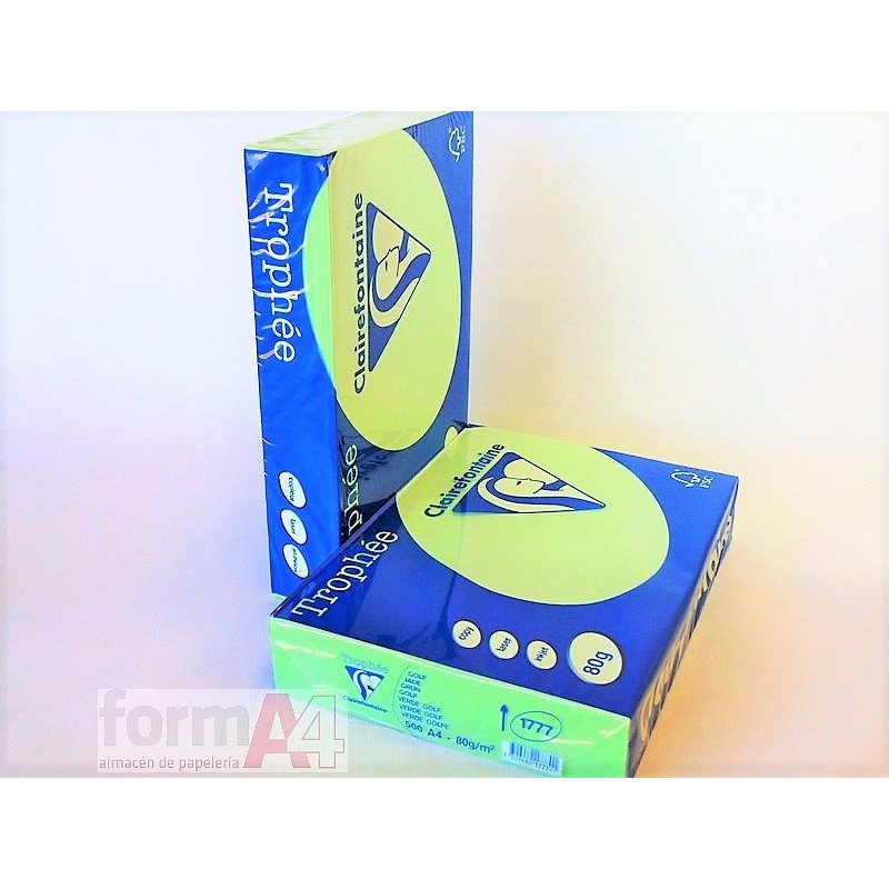 PAPEL TROPHEE A4 80 GR. VERDE GOLF P/500