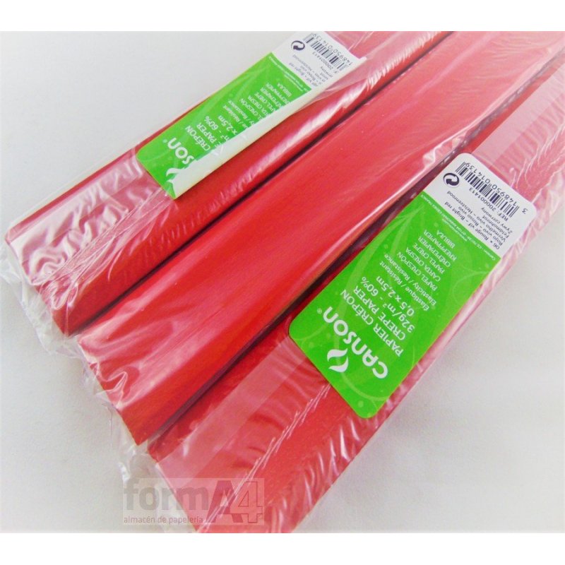 PAPEL CRESPON CANSON ROJO VIVO