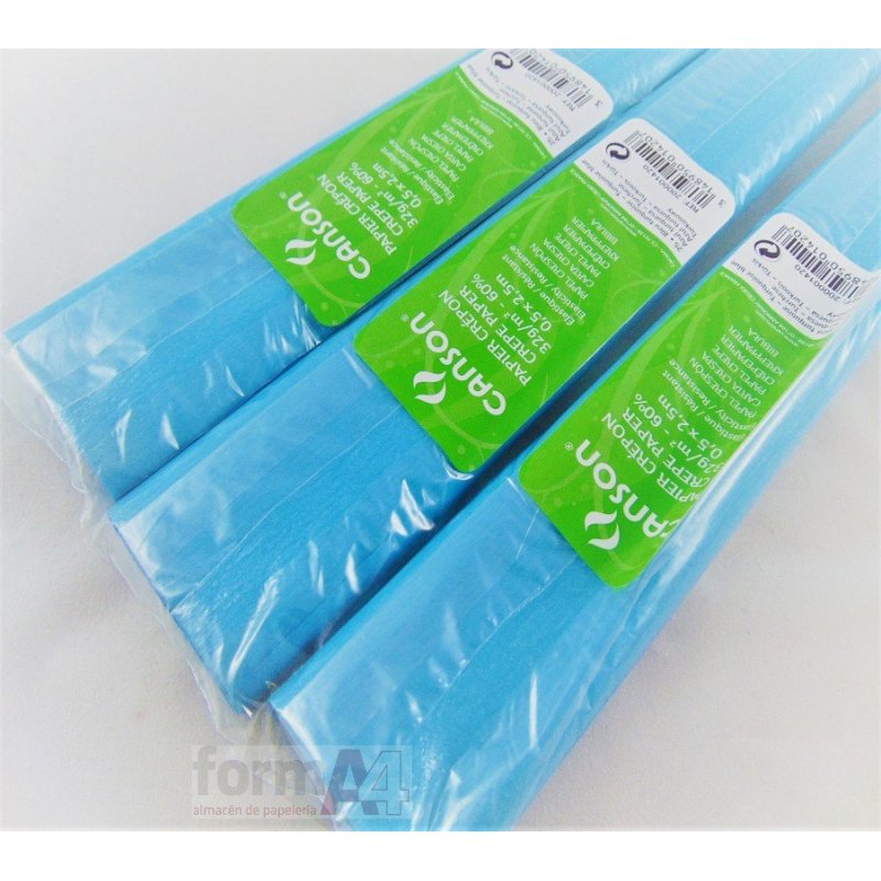 PAPEL CRESPON CANSON AZUL TURQUESA
