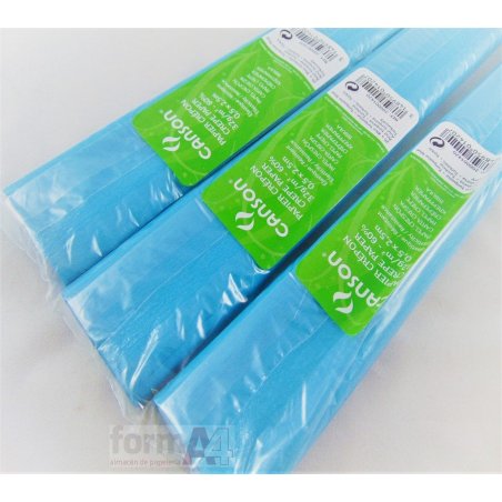 PAPEL CRESPON CANSON AZUL TURQUESA