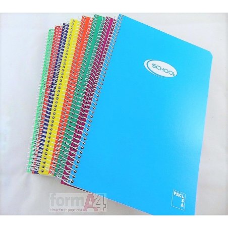 CUADERNO ESPIRAL PACSA 4º 80H. PAUTA 2.5MM.