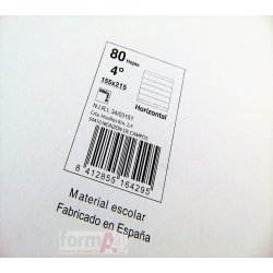 CUADERNO ESPIRAL PACSA 4º 80H. HORIZONTAL