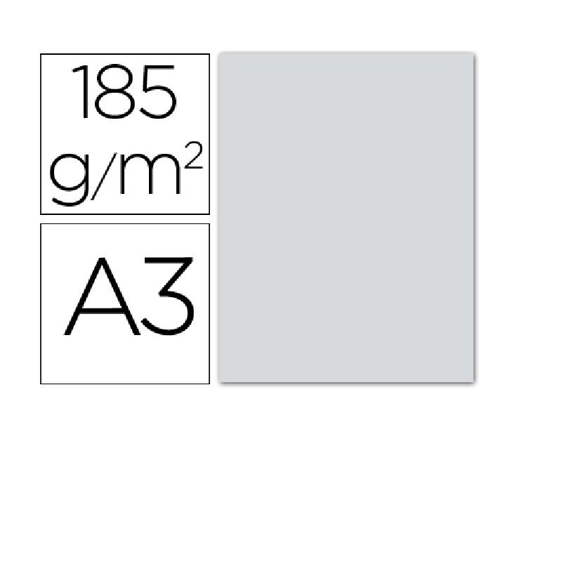 CARTULINA IRIS A3 GRIS PLATA P/50