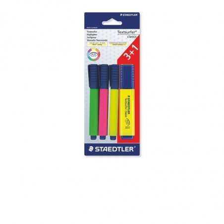MARCADOR FLUORESCENTE TEXTSURFER 3+1GRATIS