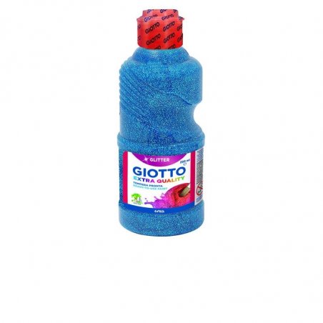 TEMPERA ESCOLAR GIOTTO 250ML PURPURINA CYAN