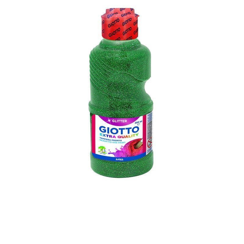 TEMPERA ESCOLAR GIOTTO 250ML PURPURINA VERDE