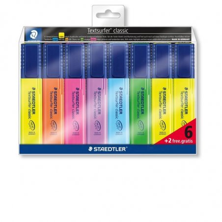 MARCADOR FLUORESCENTE TEXTSURFER 6+2GRATIS