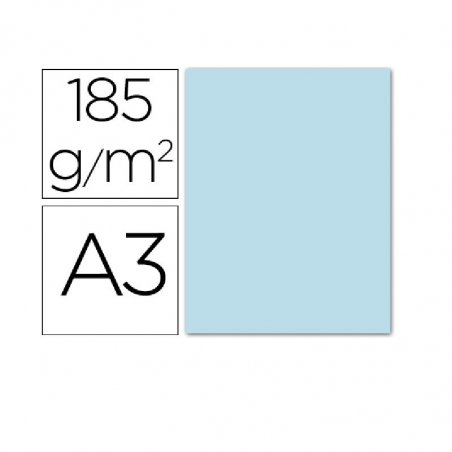 CARTULINA IRIS A3 AZUL CIELO P/50