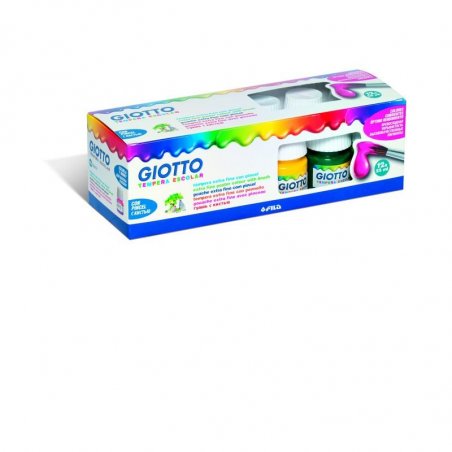TEMPERA ESCOLAR GIOTTO 25ML C/12 + PINCEL