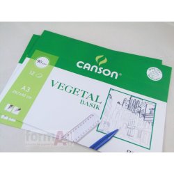 PAPEL VEGETAL CANSON A3 P/ 12H.