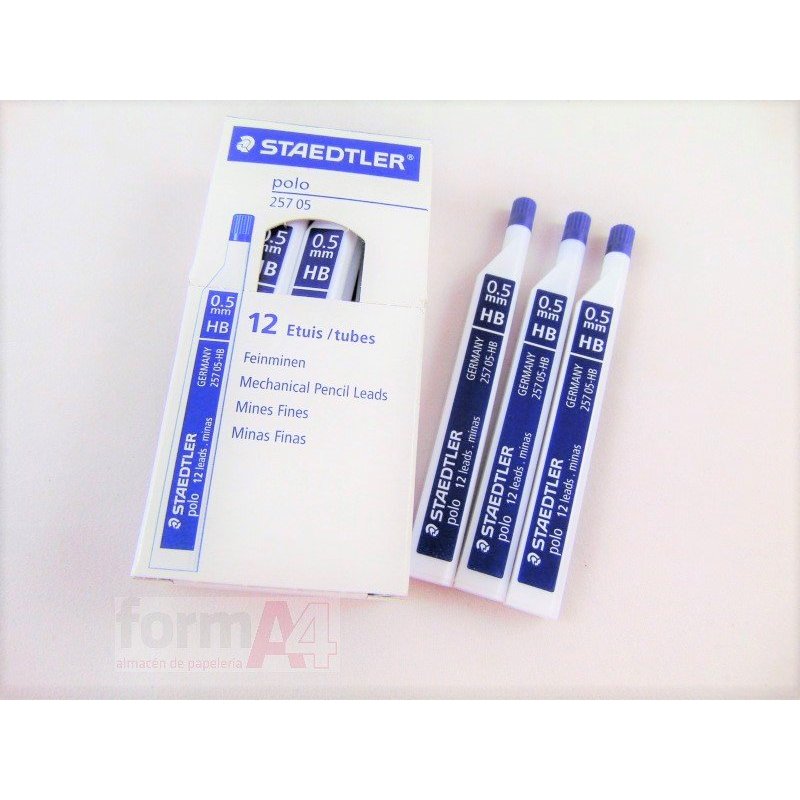 MINAS DE GRAFITO POLO 0.5 HB EST/12