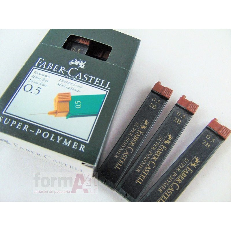 MINAS DE GRAFITO FABER-CASTELL 0,5 2B EST/12