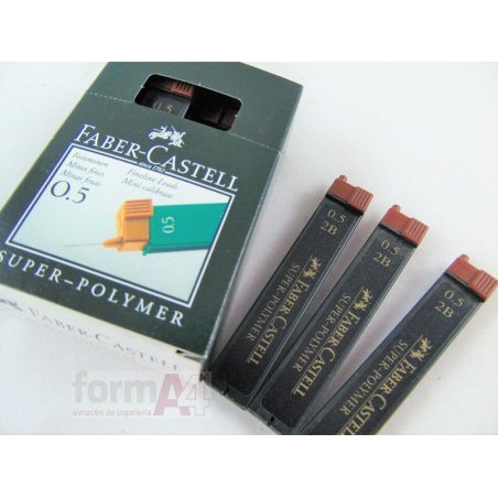 MINAS DE GRAFITO FABER-CASTELL 0,5 2B EST/12