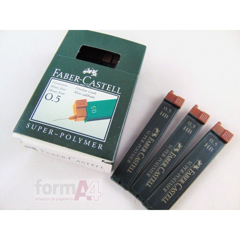 MINAS DE GRAFITO FABER-CASTELL 0.5 HB EST/12