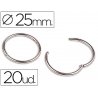 ANILLAS METALICAS LIDERPAPEL 25MM C/20