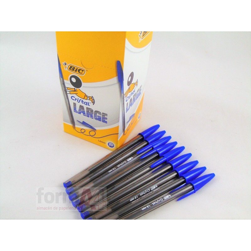 BOLIGRAFO BIC CRISTAL LARGE AZUL