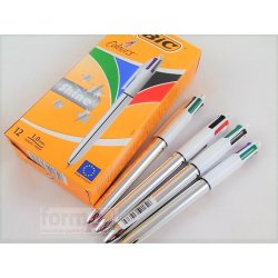 BOLIGRAFO BIC 4 COLORES PLATA