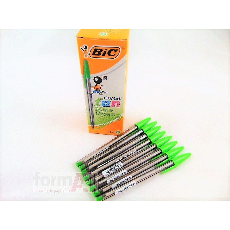 BOLIGRAFO BIC CRISTAL FUN LIMA