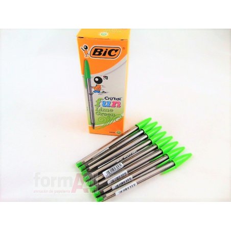 BOLIGRAFO BIC CRISTAL FUN LIMA