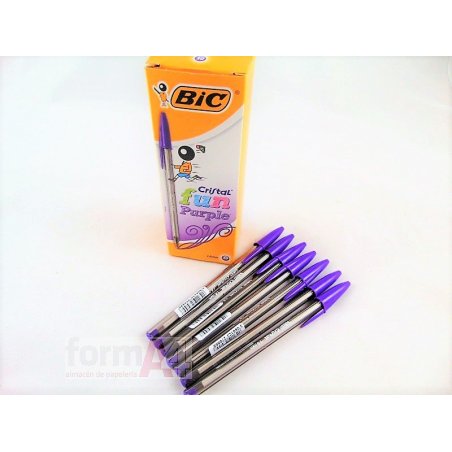 BOLIGRAFO BIC CRISTAL FUN MORADO
