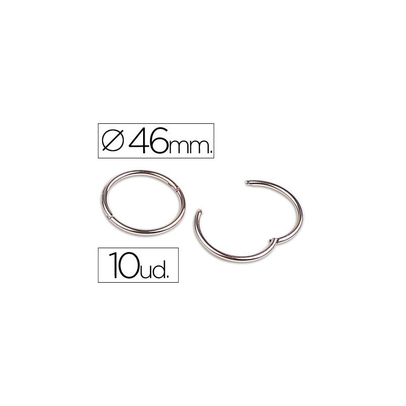 ANILLAS METALICAS LIDERPAPEL 46MM C/10