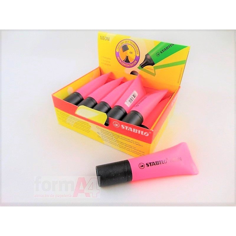 MARCADOR FLUORESCENTE STABILO NEON ROSA