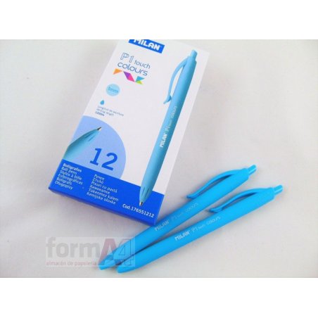 BOLIGRAFO MILAN P-1 TOUCH COLOURS TURQUESA