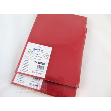 CARTULINA IRIS A4 GRANATE P/50