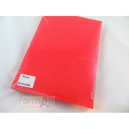 CARTULINA DHP A4 180GR. ROJO P/125