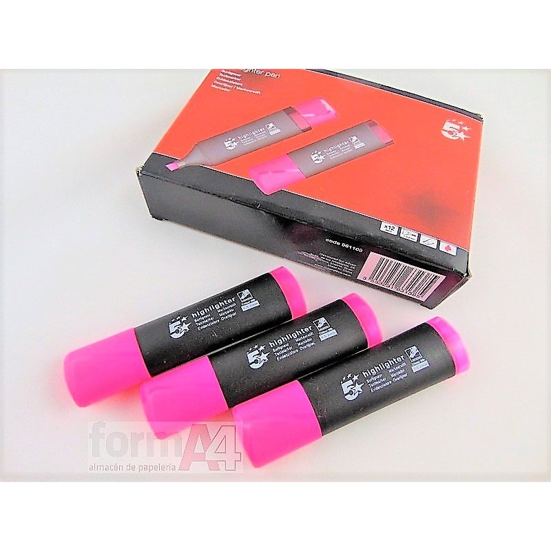 MARCADOR FLUORESCENTE 5* ROSA