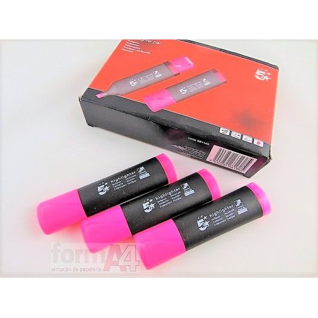 MARCADOR FLUORESCENTE 5* ROSA