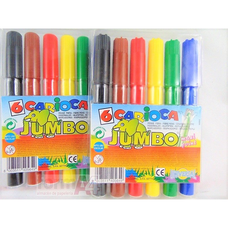 ROTULADOR CARIOCA JUMBO EST/6