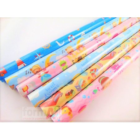 PAPEL REGALO AMBAR INFANTIL R/0.7X2M.