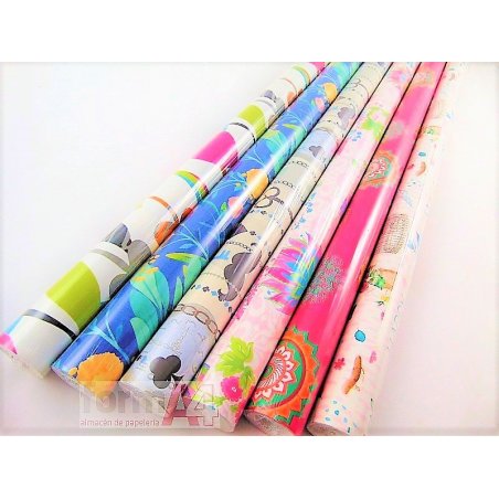 PAPEL REGALO AMBAR CLASICO R/0.7X2M.